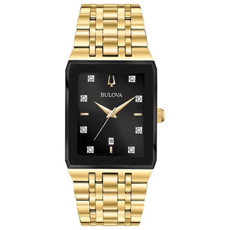 zales men's square gold watch.